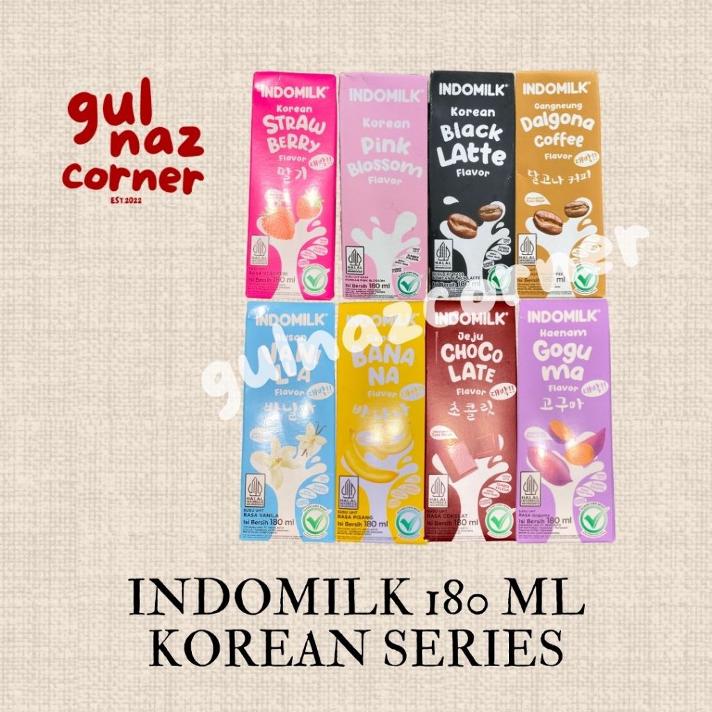 

[ FREE PACKING ] SUSU UHT INDOMILK 180 ML KOREAN SERIES