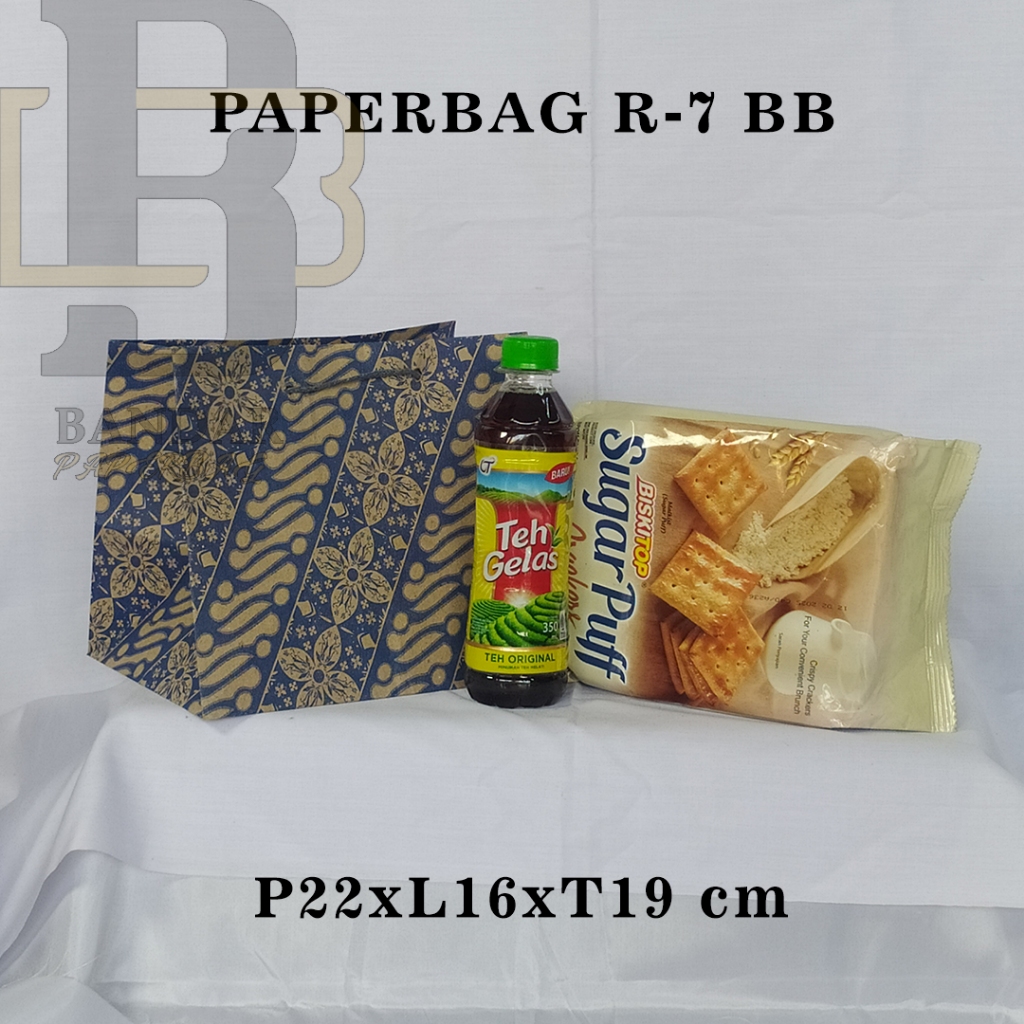 

PAPERBAG UKURAN R-7 BB P22 X L16 X T19 CM UNTUK BISCUIT SUGAR PUFF TEH BOTOL DLL
