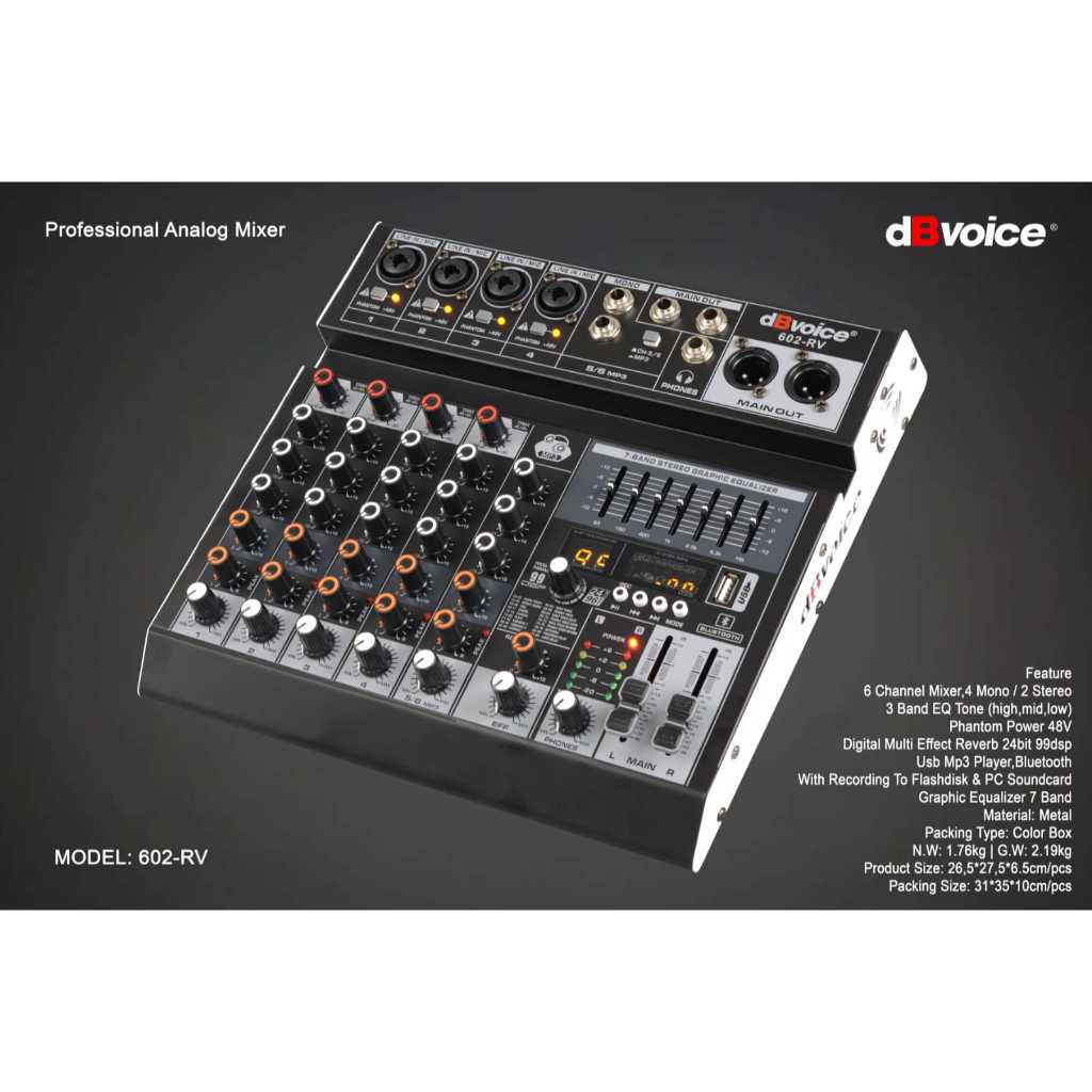 Mixer 6 Channel dBvoice 602RV Original