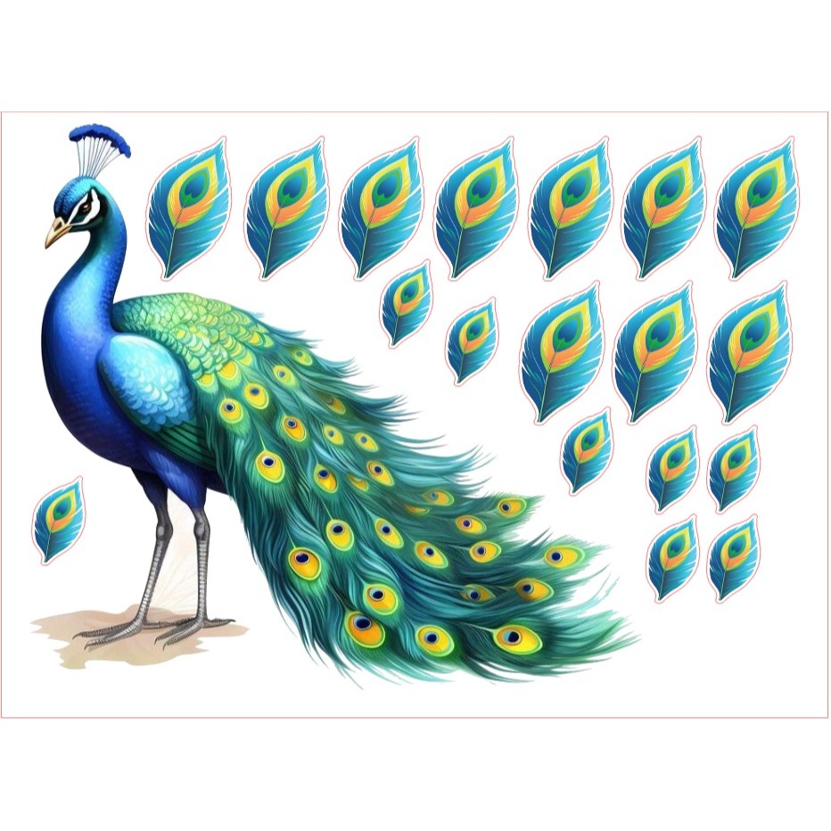 Topper Burung Merak / peacock untuk Seserahan/Hiasan Seserahan/Hiasan Buket Uang/Topper Buket/Burung