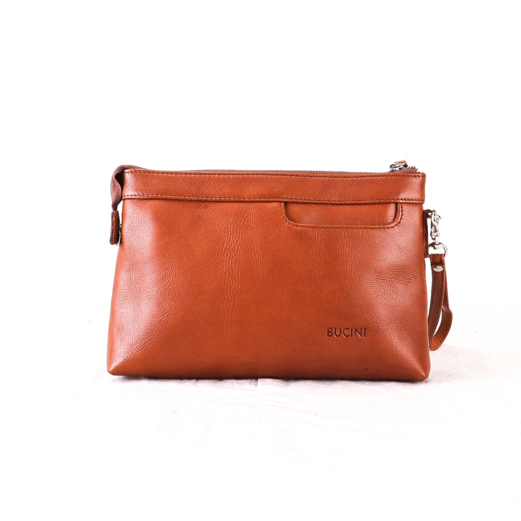 Leather Clutch Hand Bag Multifungsi BUCINI Zain I Tas Tangan Kulit Pria & Wanita BUCINI Zain