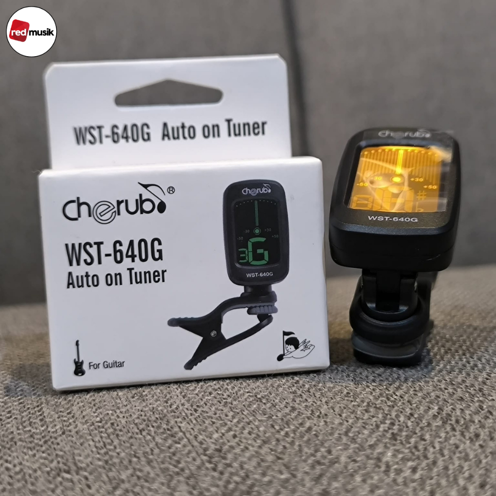 Tuner Gitar Charub WST640G Tuner Auto-On Otomatis