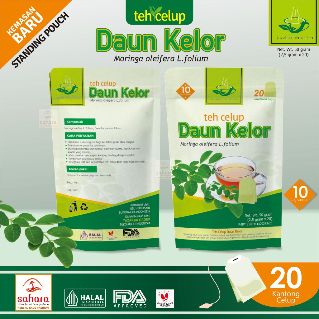 

teh daun kelor moringa oleifera tea bag herbal pereda nyeri asam urat paling ampuh dan nutrisi gizi
