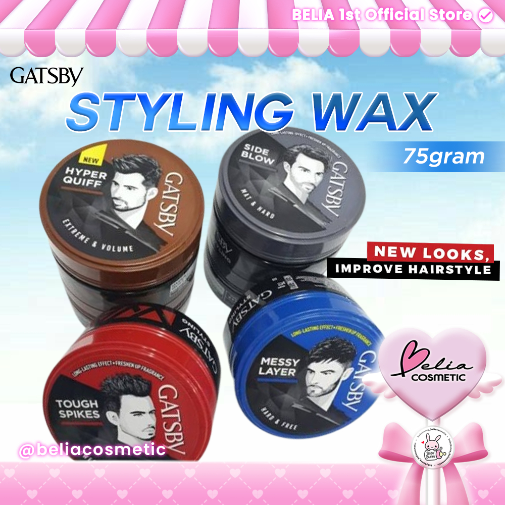 ❤ BELIA ❤ GATSBY Styling Wax 75g BESAR | Pomade Rambut Hairstyle Laki-laki