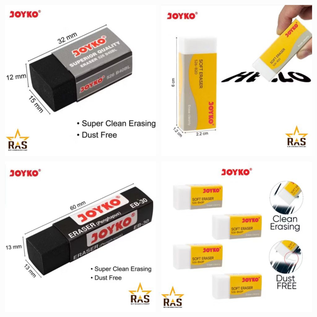 

( Grosir & Ecer ) Penghapus Joyko Kecil B40 / Sedang B30 / Besar B20