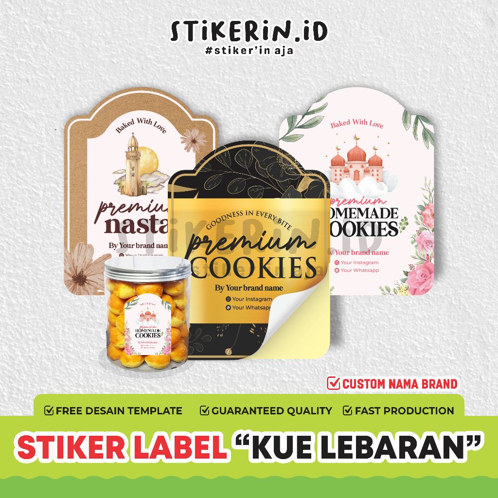 

(A3+) Stiker toples tabung tema lebaran / stiker toples elegan / stiker toples lebaran / stiker kue