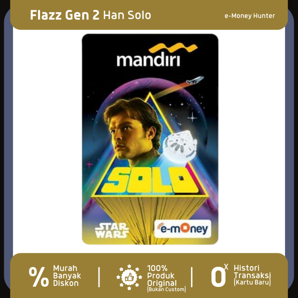 e-Money STAR WARS HAN SOLO Limited Edition eToll eMoney Mandiri NFC