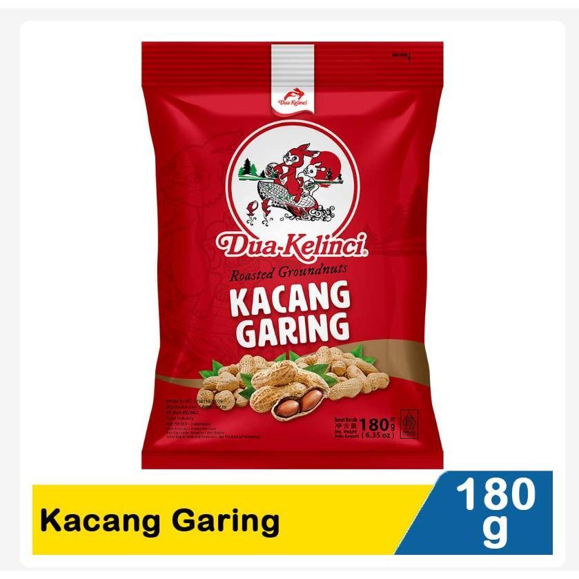 

[oddsolshop] pekanbaru/Dua Kelinci Kacang Garing 180GR Roasted Groundnuts Panggang