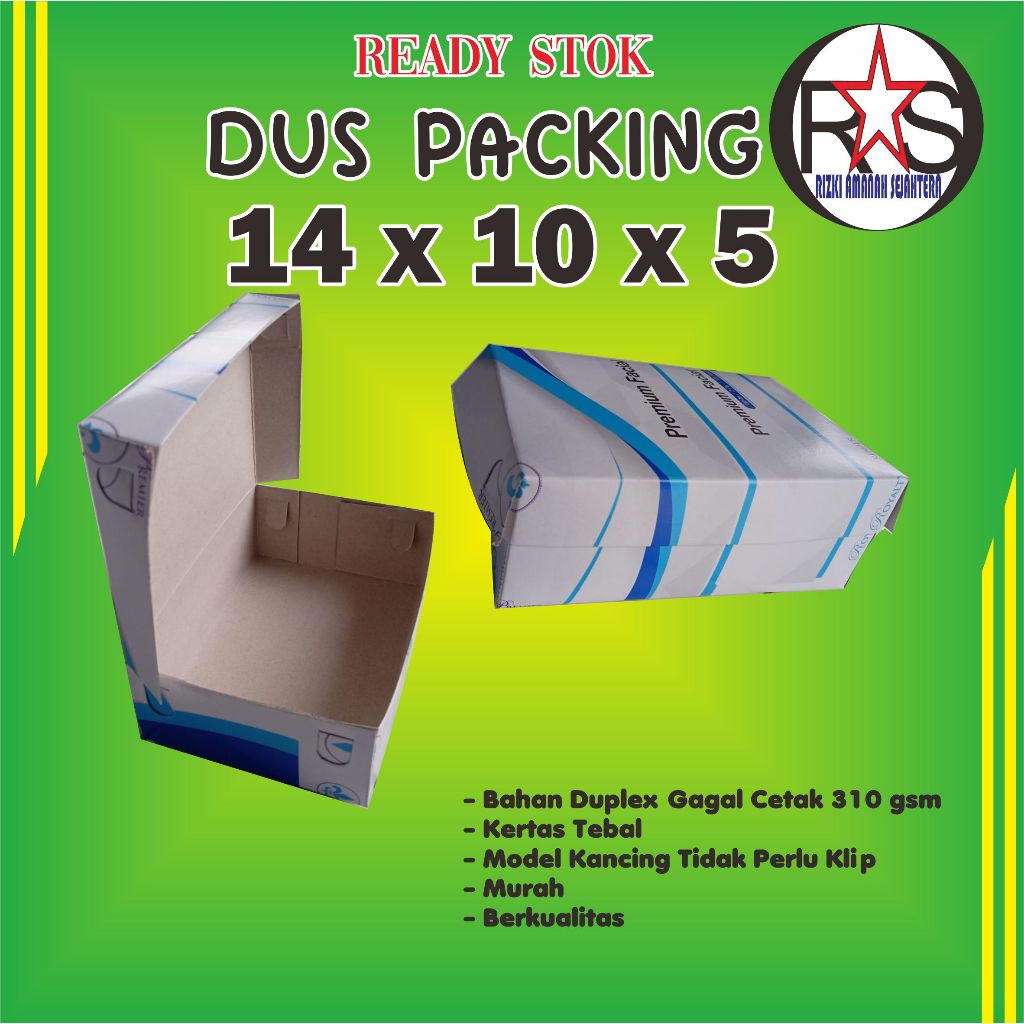 

Ready Stok-Dus Packing 14x10x5 cm Bahan Duplex Gagal Cetak 350 gsm Tebal Berkualitas