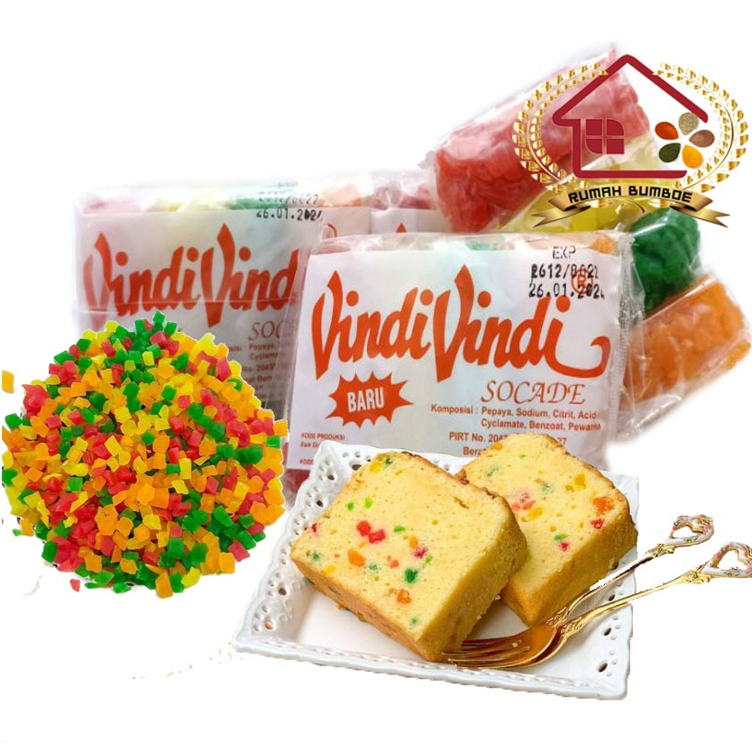 

(10 bungkus) SOKADE VINDI VINDI Sukade Sekade Toping Kue Dan Cake Baking