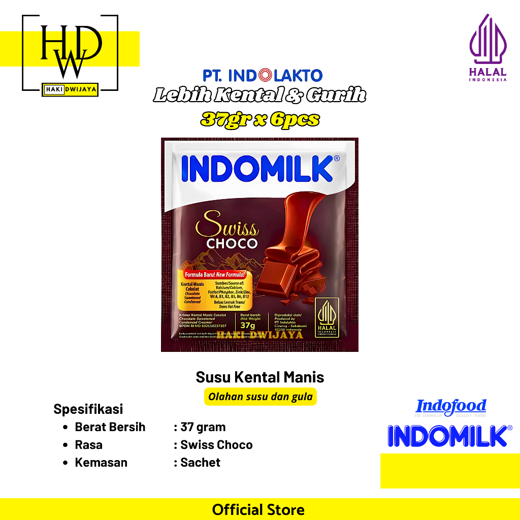 

Indomilk Kental Manis Coklat Swiss Choco 37gr x 6pcs Kemasan Sachet