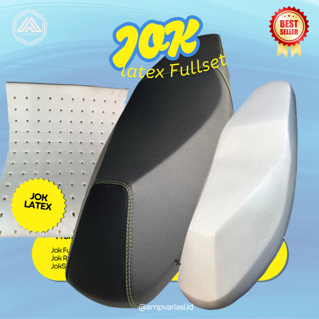 Busa Latex Jok Motor Jaitan Tengah Kulit Jok Mbtech Carrera  Camaro  Beat Scoopy Vario Genio Fullset