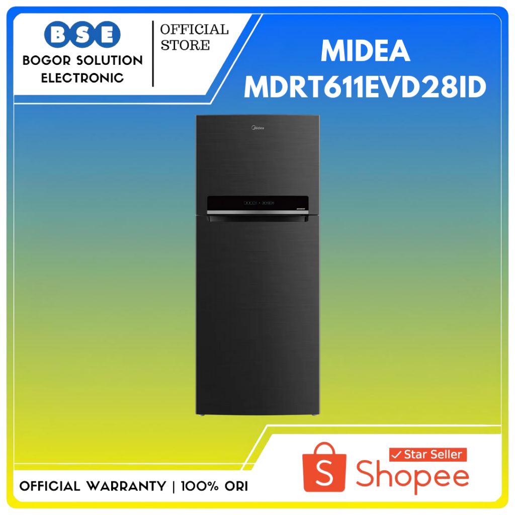 Kulkas Inverter 2 Pintu Midea MDRT611EVD28ID Kulkas Top Freezer 473 Liter