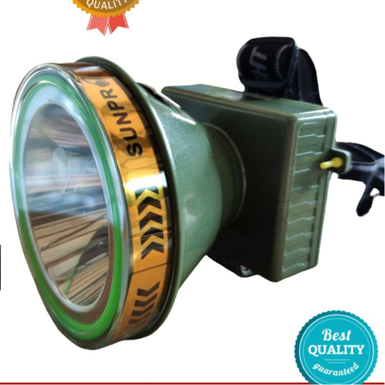 Senter Kepala Selam 280W Sunpro LCD Indikator Cahaya Putih S 8962 / Senter Selam Sunpro