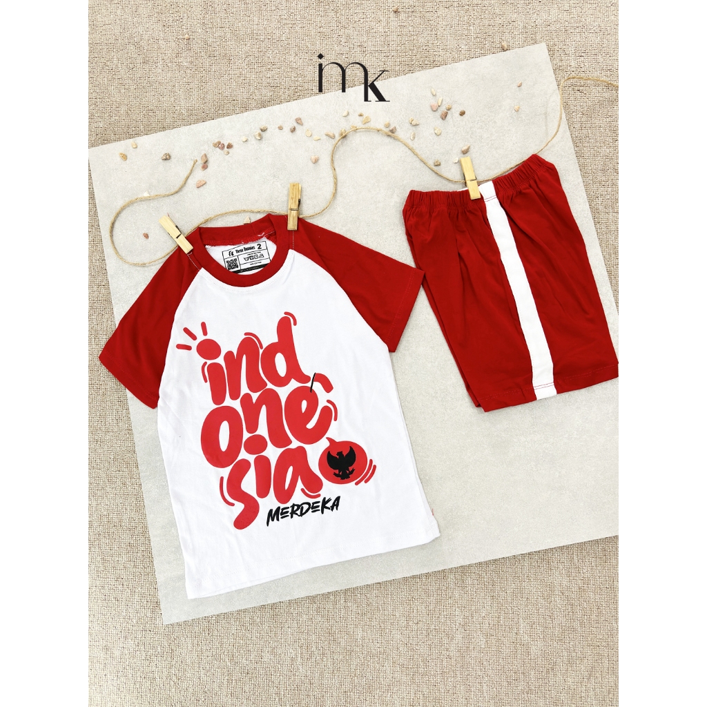 Setelan Baju Anak 17 Agustus Baju Anak Agustusan Merah Putih Laki laki perempuan | 2-10 Tahun