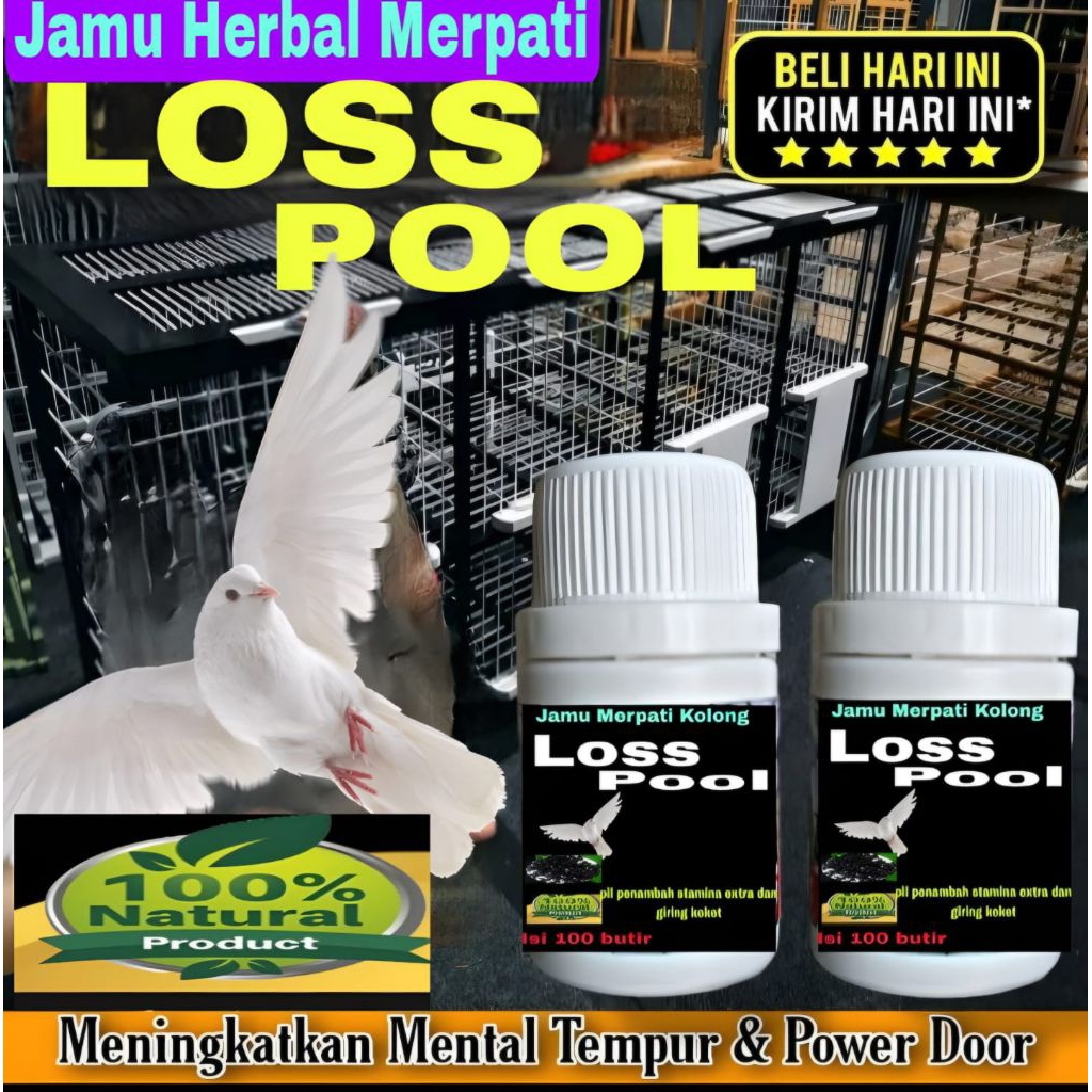 Promo jamu merpati herbal Loss pool isi 100 butir bikin merpati giring keket keras paling ampuh dala