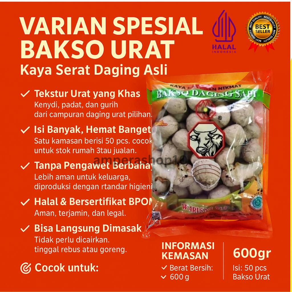 

BARU Bakso URAT !!! Bakso Daging Sapi Warisan 319 isi 50