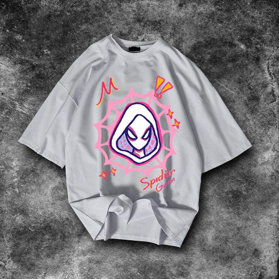 Kaos Tshirt Anak Couple Spider Gwen & Miles Z3 Anak Couple Spiderman Tshirt Couple Kaos Couple