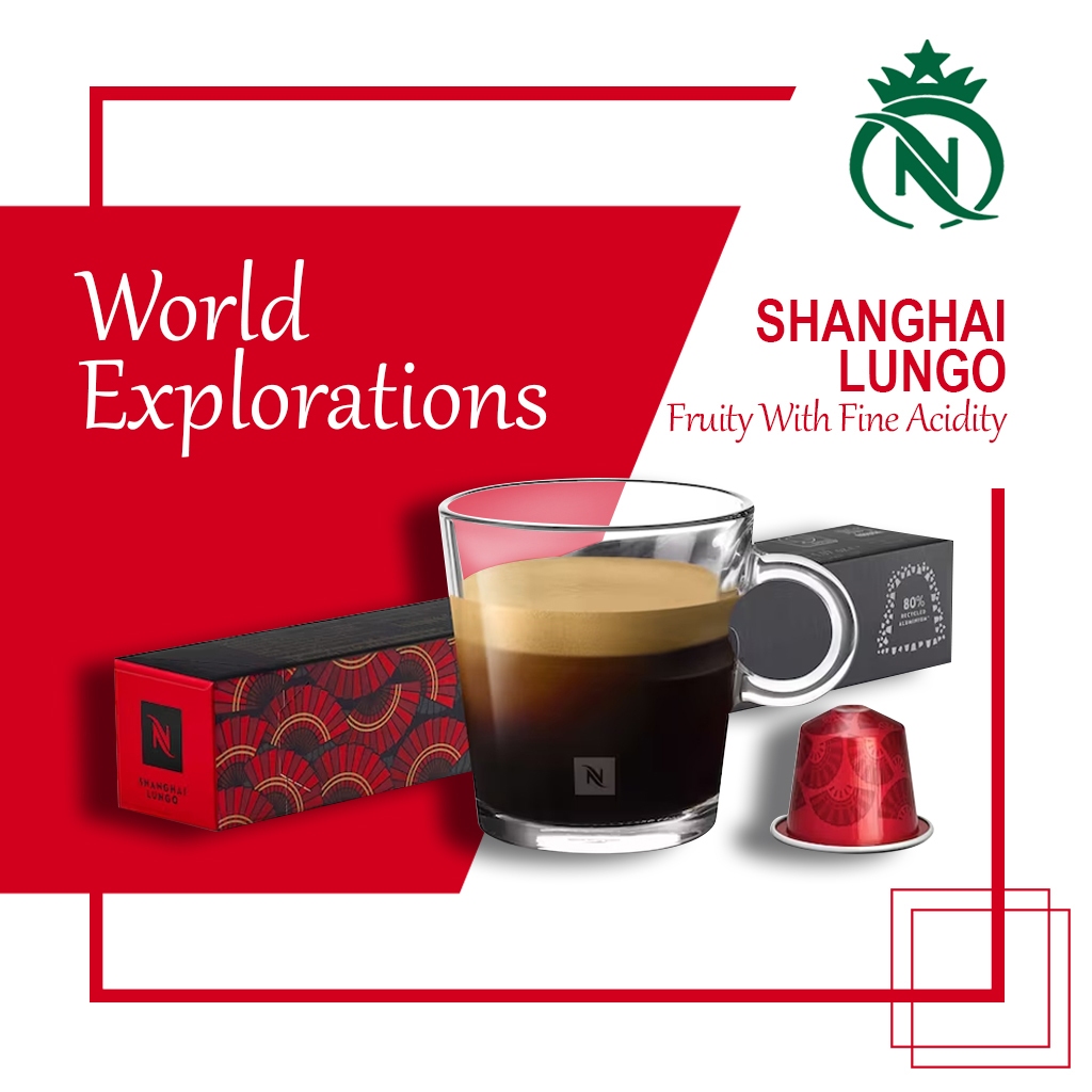 

Capsule Nespresso Shanghai Lungo Pack - Kopi Kapsul World Explorations Coffee