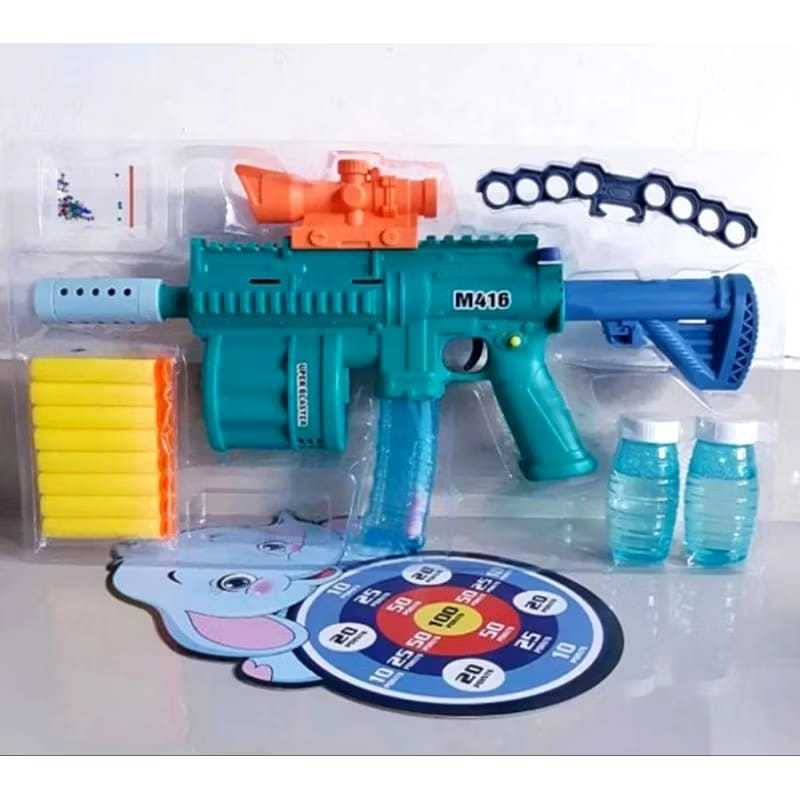Mainan Tembakan Anak M416 Soft Bullet/Water riffle M416 3in1 GUN