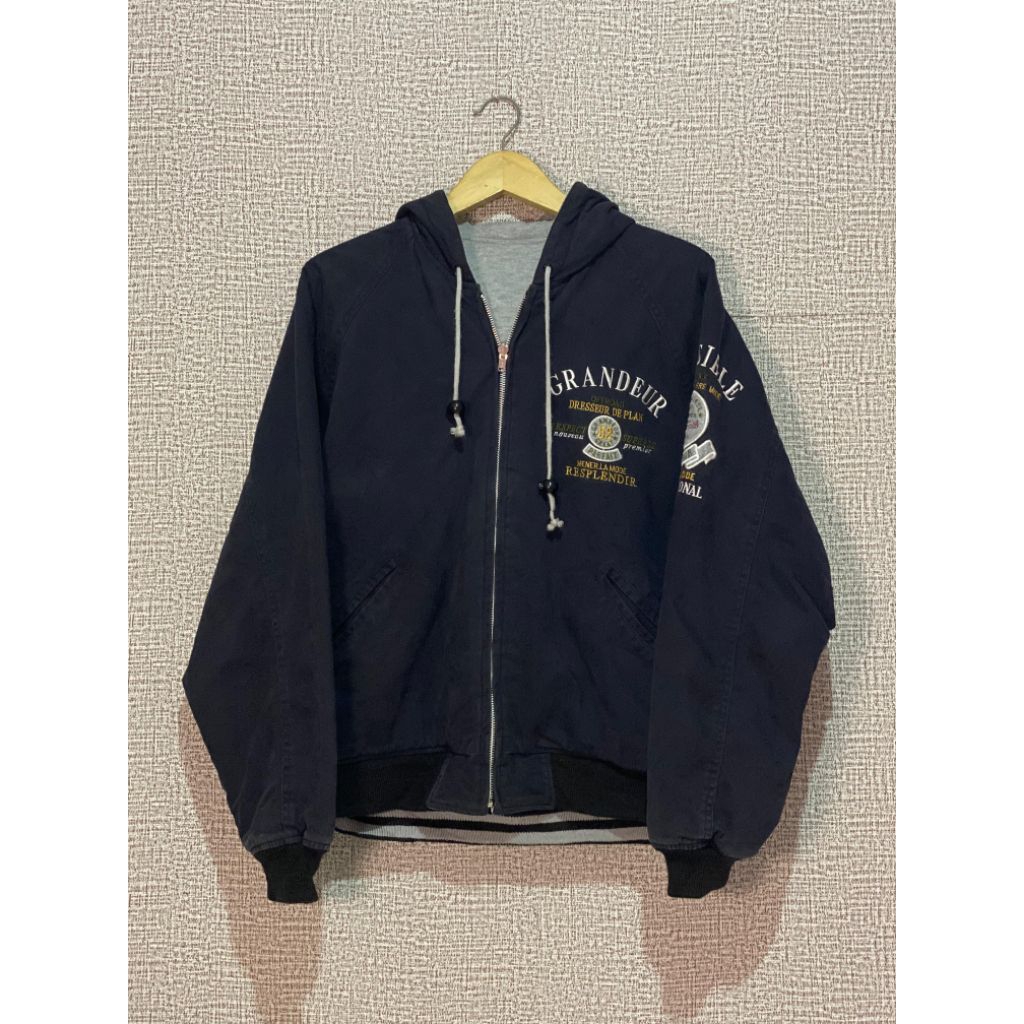 Grandeur Populaire Bomber Hoodie reversible jacket