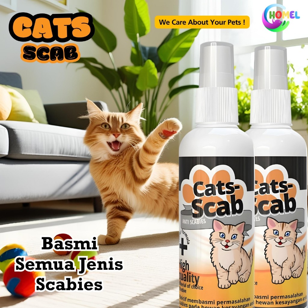 Obat Scabies Kucing Cat Scab Penghilang Koreng dan Gatal Membandel CHOMEL