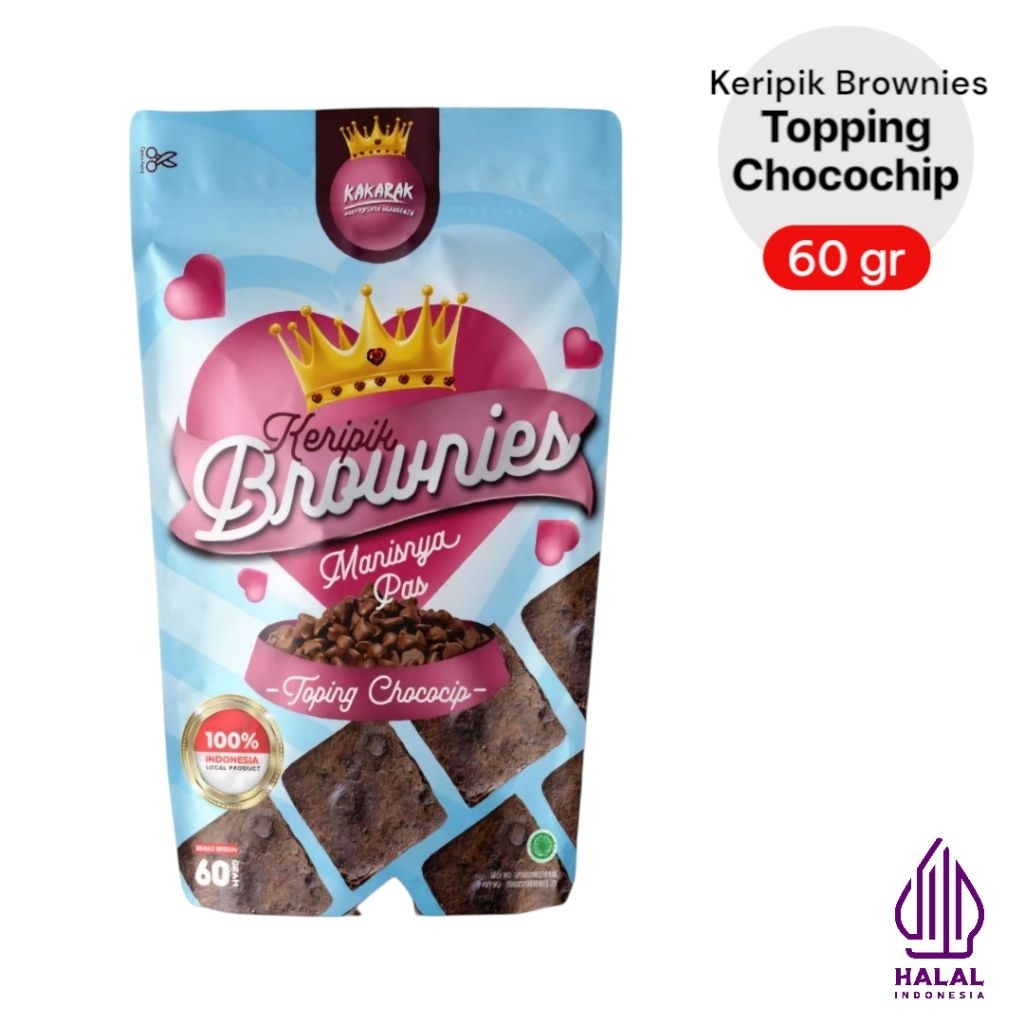 

Kakarak Keripik Brownies 60gr - Topping Chocochip