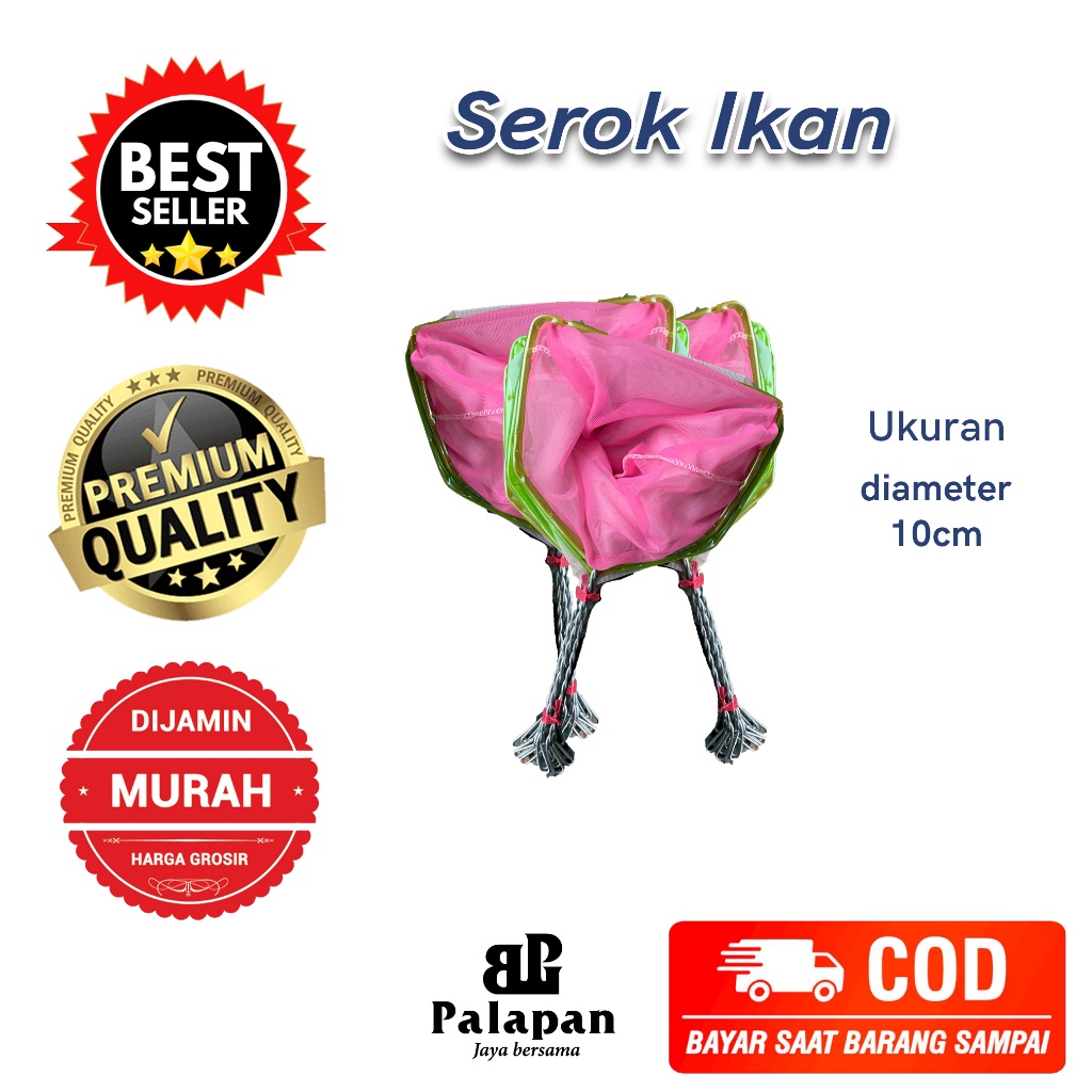 serok ikan diameter 10 cm / serok ikan murah / saringan serok ikan hias / serok ikan hias