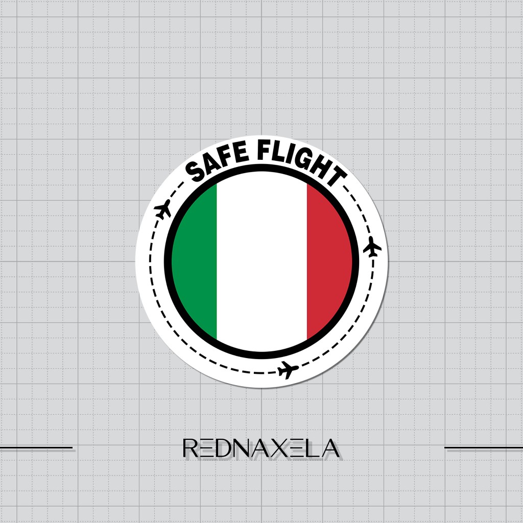

Stiker Vinyl Safe Flight Country Italy Stiker Koper Outdoor Waterproof Sticker