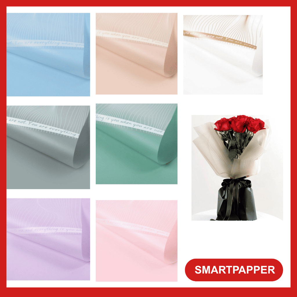 

KERTAS BUKET BUNGA PLASTIK Flower Wrapping List Gold Paper Kertas Buket Bunga Florist Cellophane Bouquet Florist KB117