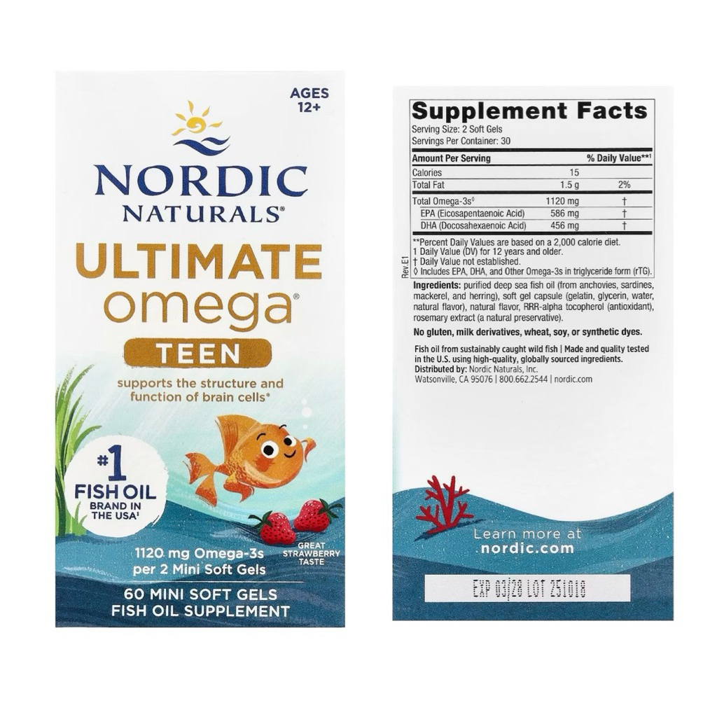 Nordic Ultimate Omega Teen Nordic Naturals Teen