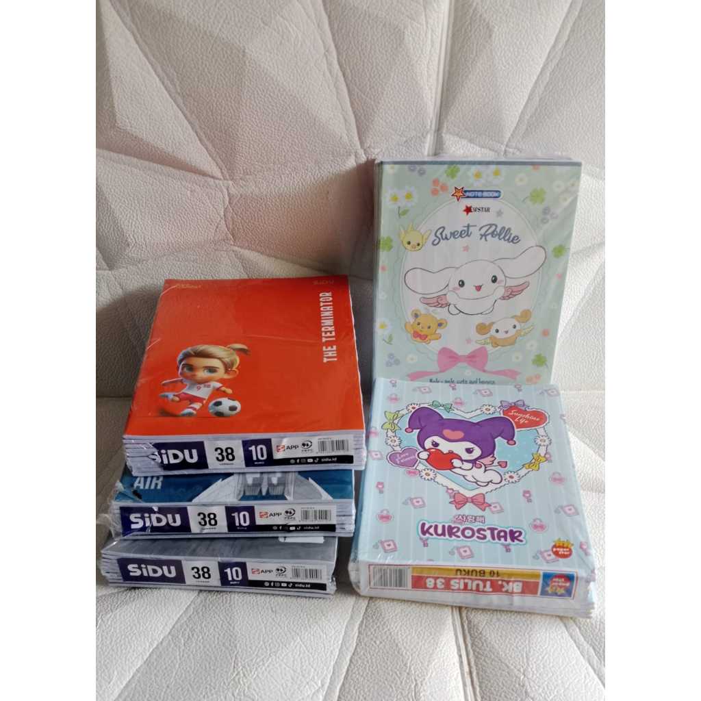 

BUKU TULIS SIDU / NEWSTAR /PAPER STAR 38 LEMBAR 1pack (isi 10buku)