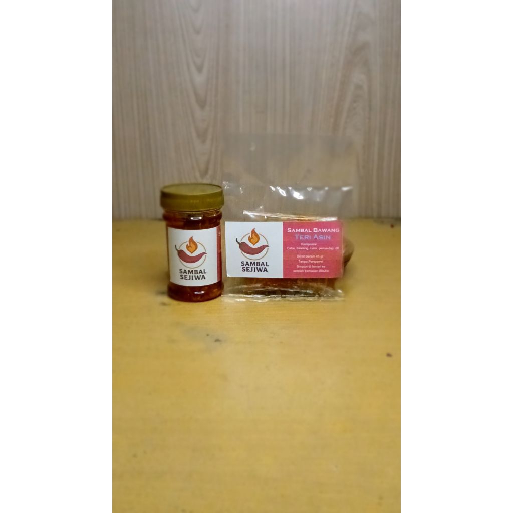 

Sambal Sejiwa banjir promo - Sambal Bawang Cumi Asin 125 gram - Sambal Bawang Teri Asin 125 gram - Sambal Homemade 100% Fresh