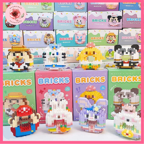 Bricks Mini - Karakter Donat Nano Block Disney Sanrio Lotso Loopy