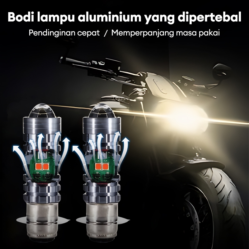BIG PROMO ThrustLine lampu motor led super terang lampu h6 laser hi lo lampu utama lampu depan beat