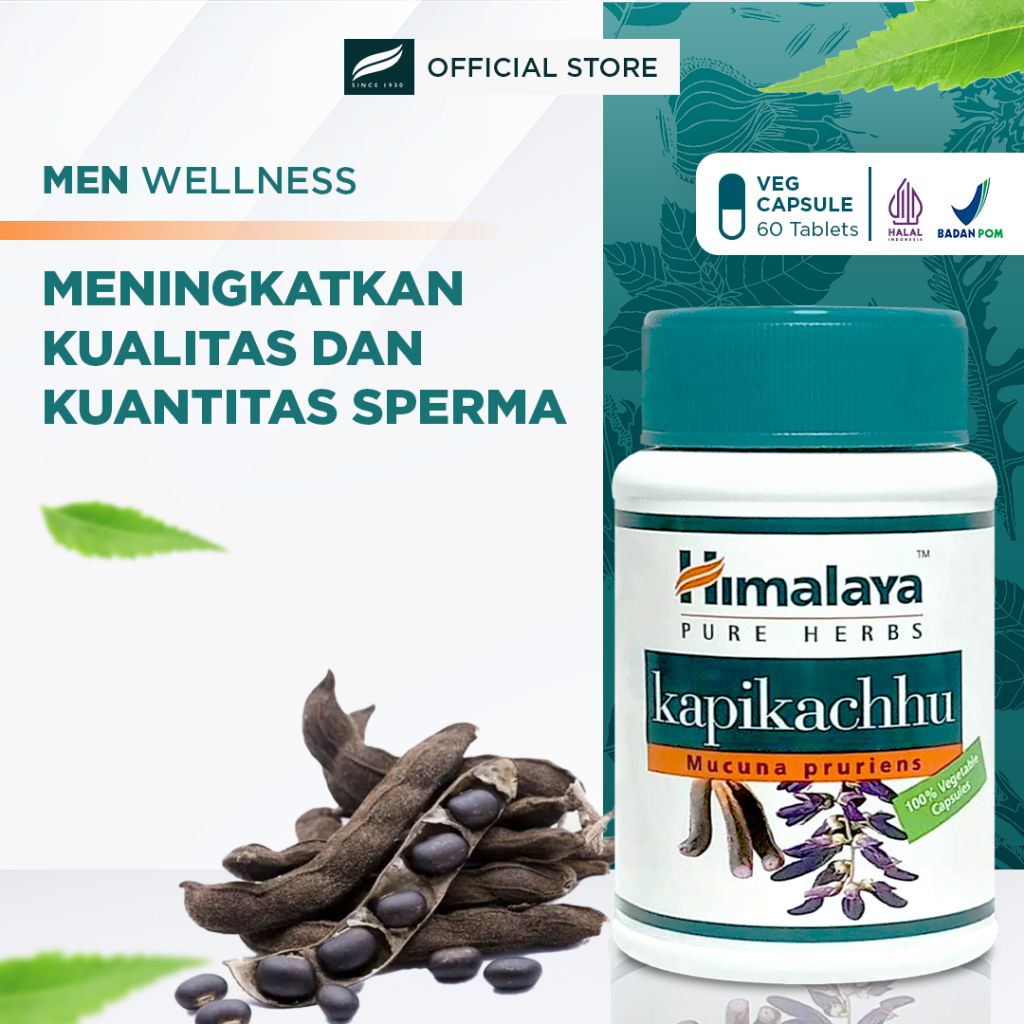 Himalaya Kapikachhu isi 60 | Supplement Herbal Vitalitas | Suplemen Energi Pria Dewasa