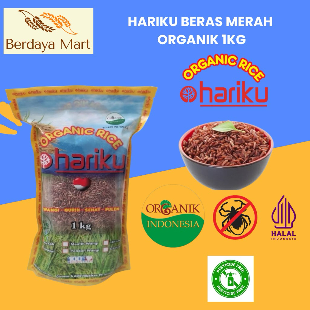 

HARIKU Beras Merah Organik 1Kg