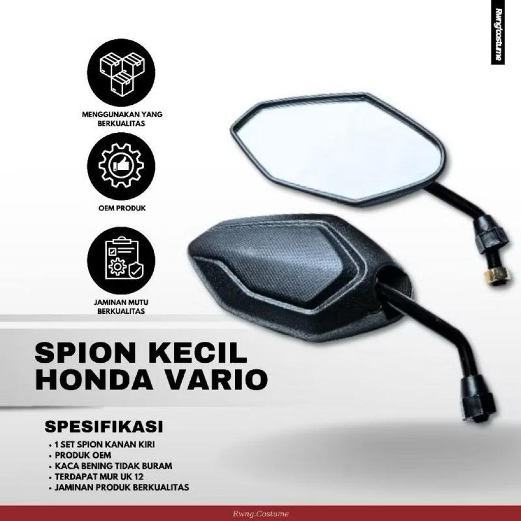 Kaca Spion Standar Honda Vario / Spion Honda Vario Uk Kecil uk mini universal semua motor honda