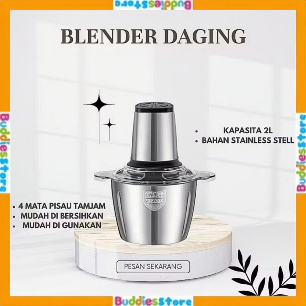 BLENDER DAGING STAINLESS STEEL CHOOPER MEAT GRINDER - GILINGAN DAGING