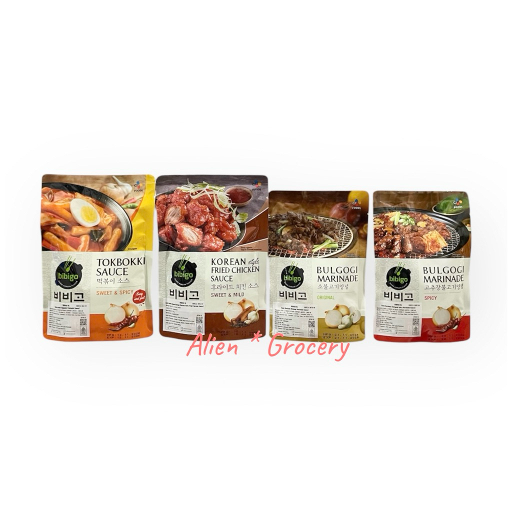 

BIBIGO Sauce Bulgogi Marinade Original Spicy Korean Style Fried Chicken Tteokboki Sweet Spicy 80gr 120gr