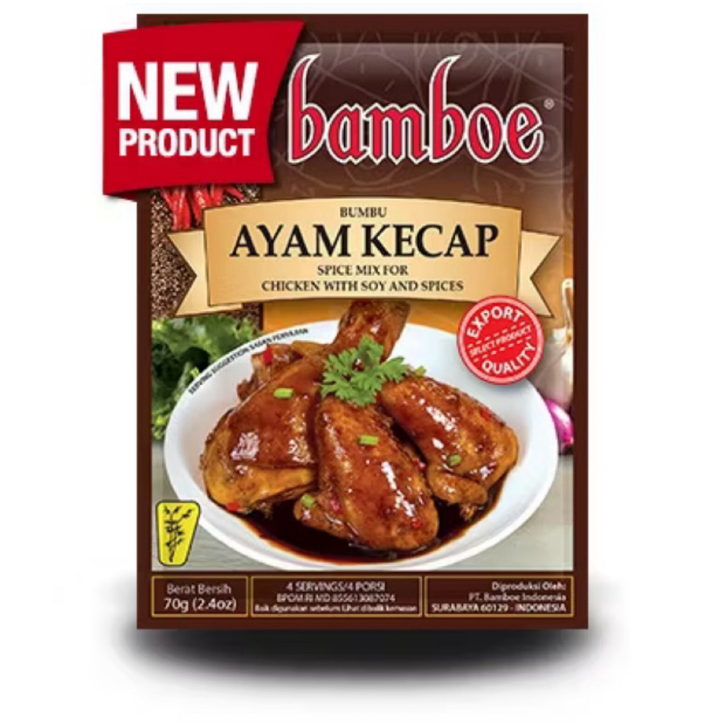 

Bamboe Bumbu Ayam Kecap 70g – Manis Gurihnya Meresap, Masak Ayam Jadi Lebih Nikmat!