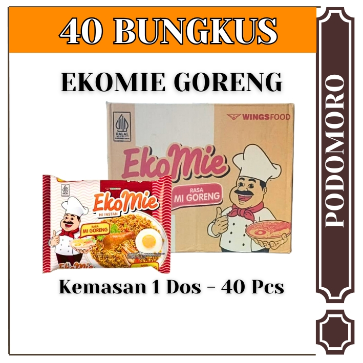

EkoMie Goreng 1 Dos isi 40 Pcs - Mie Goreng Instant - Harga Terjangkau dan Enak - rindupodomoro
