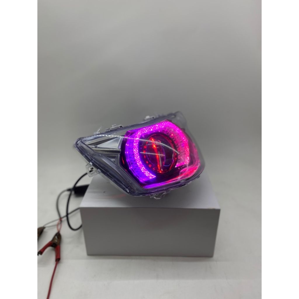 Lampu Depan Mx king V1 Full RGB biled AES Reflektor mx kimg Set Biled