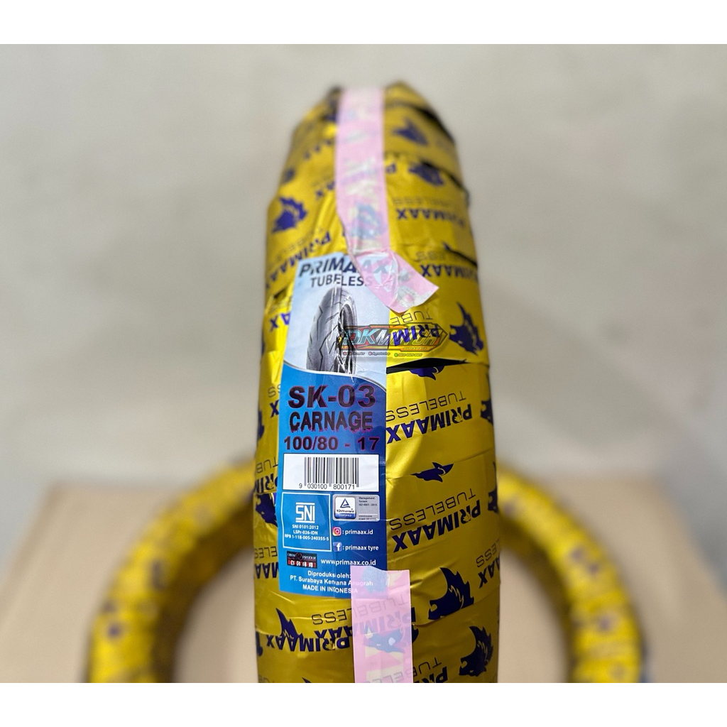 Ban Luar Tubeless PRIMAAX SK-03 100 80 Ring 17