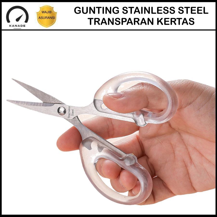 

Gunting Stainless Transparan Estetik Gunting Kertas Multipurpose Scissors Scrapbook
