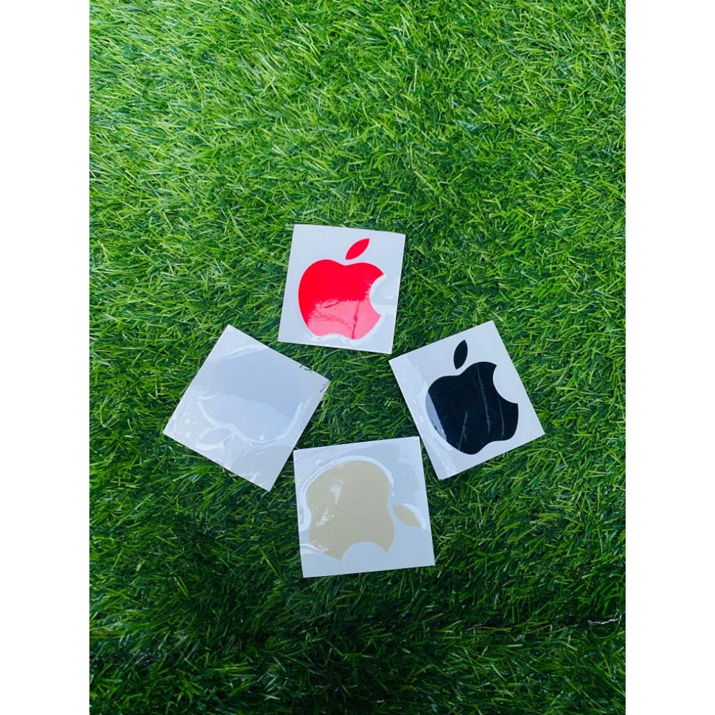 

STIKER LOGO APPLE VYNIL GLOSSY LAMINASI UKURAN 6CMX6CM