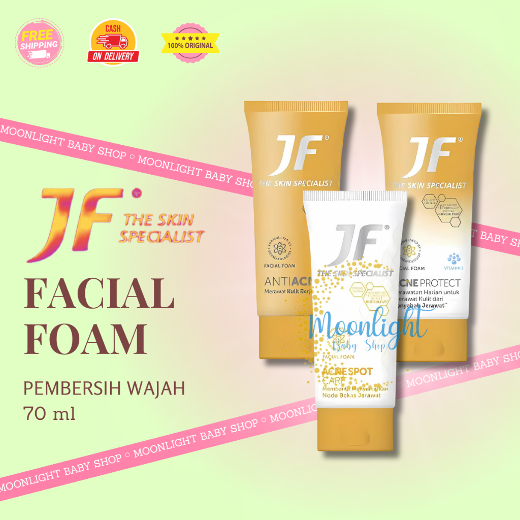 JF Sulfur Facial Foam 70g - Sabun Cuci Muka Acne Spot Care Acne Protect Anti Acne