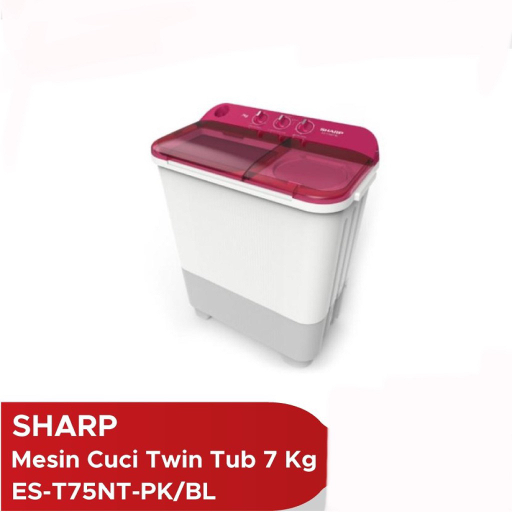 MESIN CUCI SHARP ES-T75nt ( 7kilo )