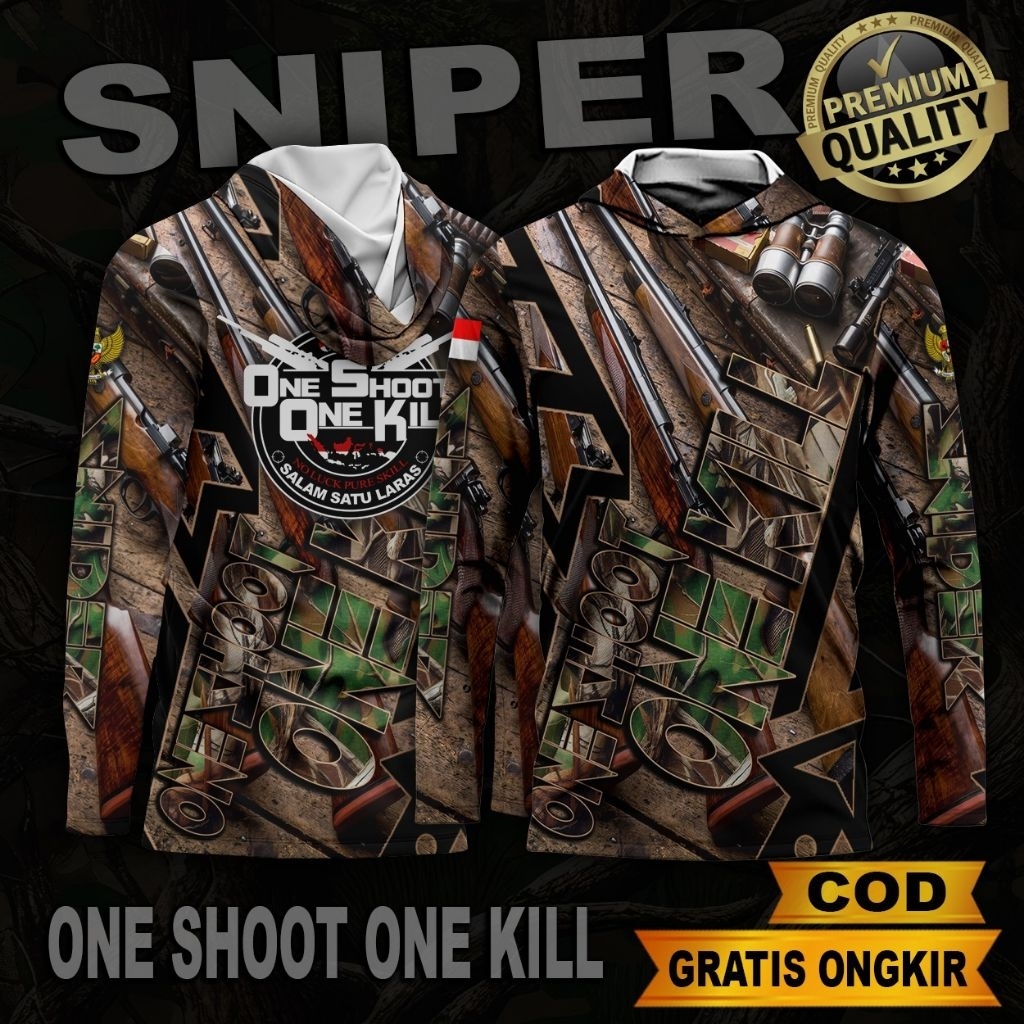 jersey sniper lengan panjang | baju loreng | baju camo hunting berburu | baju berburu | baju camo | 