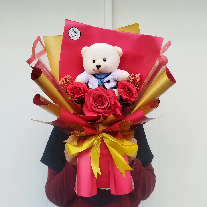 Buket boneka Profesi SIMPLE / hadiah pelantikan  / Bouquet boneka profesi custom / buket wisuda / po